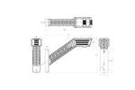 WAŚ 2552P W297.5.1 SPOT LED höger markeringsljus på lång arm