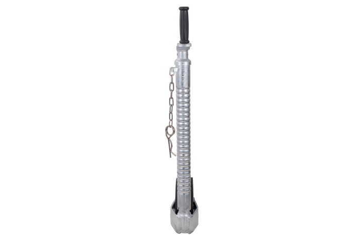 KNOTT TK48 stödhjul, korrugerat rör, 300 kg, 48 mm, 700-940 mm