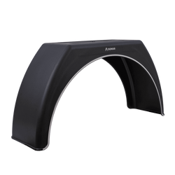 Släpvagnsskärm 15-17,5" DOMAR DK3112 platt hjulhus 950/280mm med vita lister