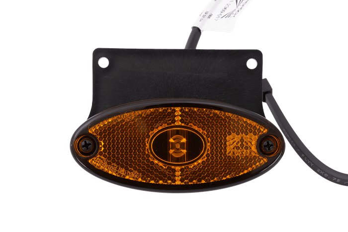 Set med två ASPÖCK FLATPOINT II LED-markeringslampor, orange, universal, med fäste