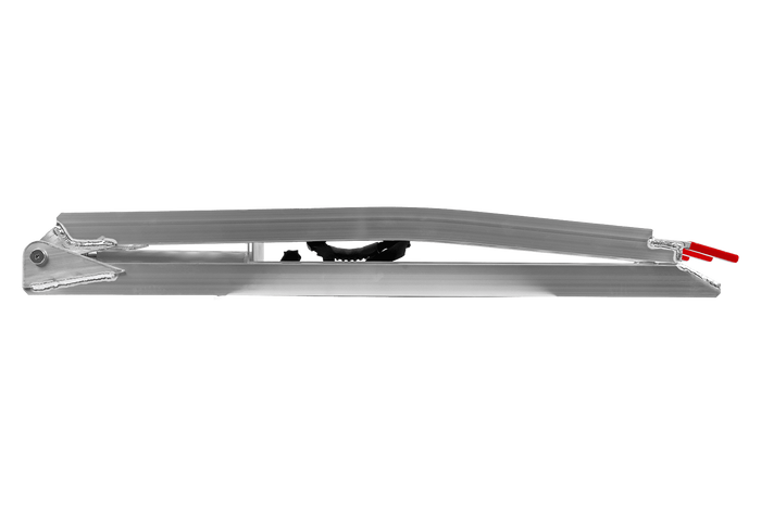 UNITRAILER ALR003 hopfällbara ramper aluminiumramper för släpvagnar 221cm 680kg med rem och stöd, set om 2
