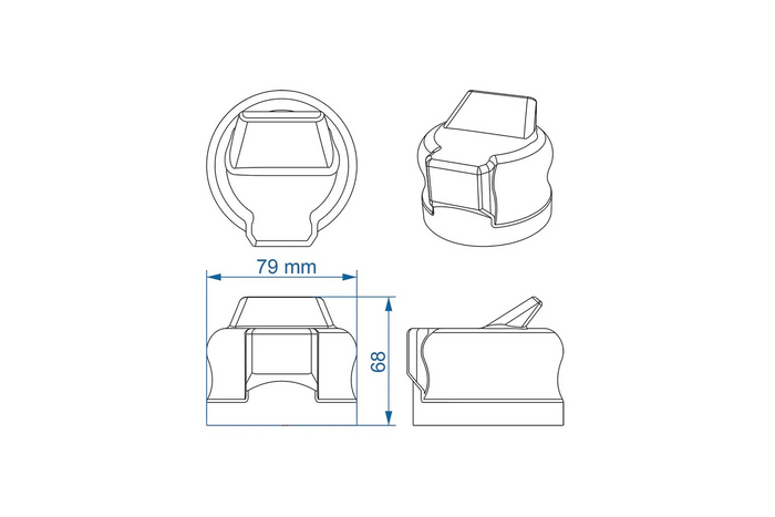 ProPlus släpvagnsuttagsskydd 343530 Gummiskydd 79mm