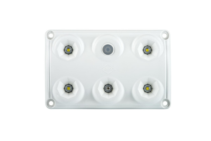HORPOL LWD2157 LED 900lm bilkupélampa med strömbrytare och röd diod