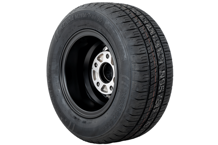 Förstärkt hjul för släpvagn KENDA TIRE 195/55 R10C 98/96N ALUMINIUM FÄLG STARCO svart 6Jx10"H2 5x112 ET:-4