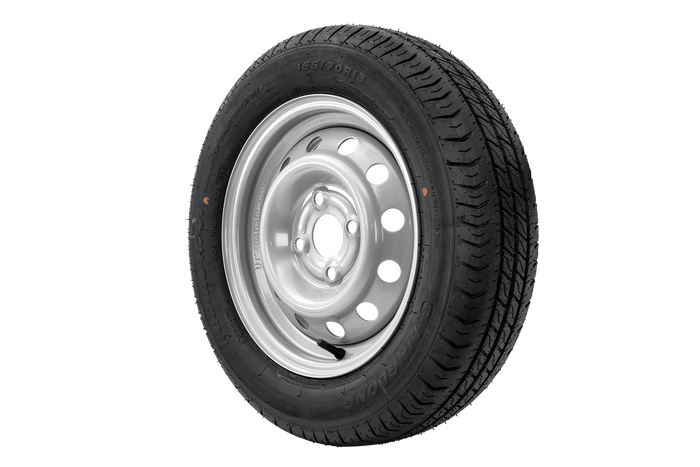 Set med två hjul för släp UNITRAILER / TEMARED / NIEWIADÓW / NEPTUN / ZASŁAW LINGLONG DÄCK 155/70 R13 75N UNITRAILER FÄLGAR 4Jx13" 4x100 ET:30