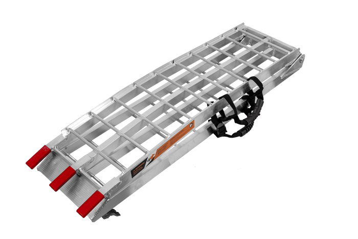 UNITRAILER ALR002 hopfällbar ramp aluminiumramp för släpvagn 221cm 340kg med rem