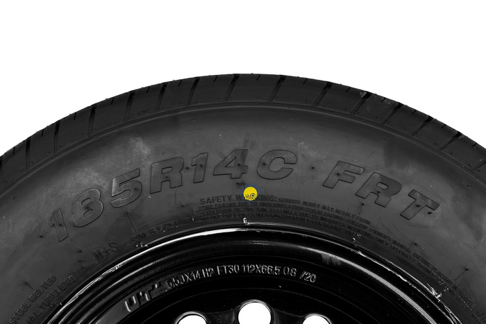 Förstärkt hjul för släpvagn LINGLONG TIRE 185/80 R14C 104/102N UNITRAILER FÄLG svart 5.5Jx14"H2 5x112 ET:30
