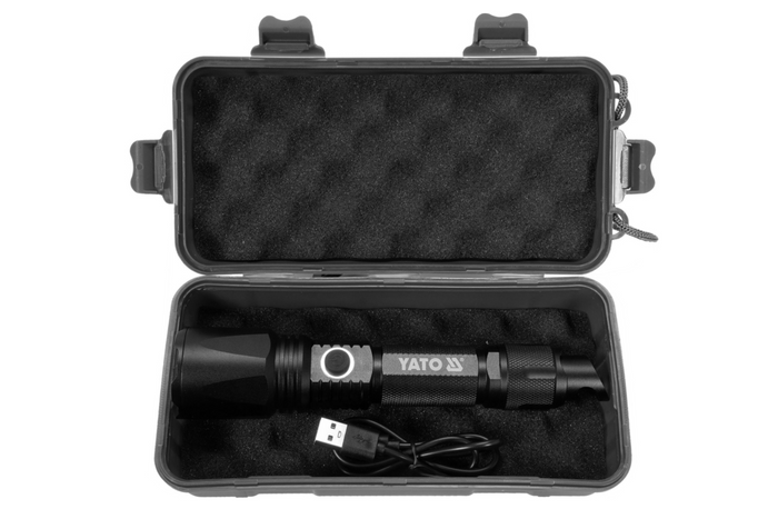 YATO YT-08559 LED 900lm multifunktionsficklampa, powerbank, flasköppnare, nödhammare
