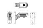 WAŚ 2550P W297.3.1 SPOT LED höger markeringsljus på kort arm