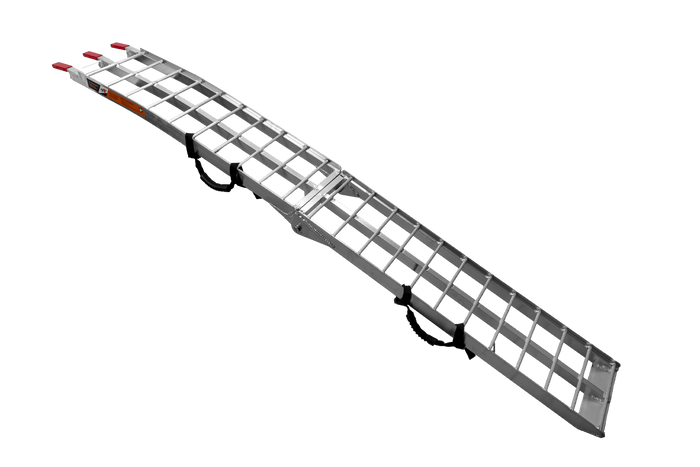 UNITRAILER ALR002 hopfällbar ramp aluminiumramp för släpvagn 221cm 340kg med rem