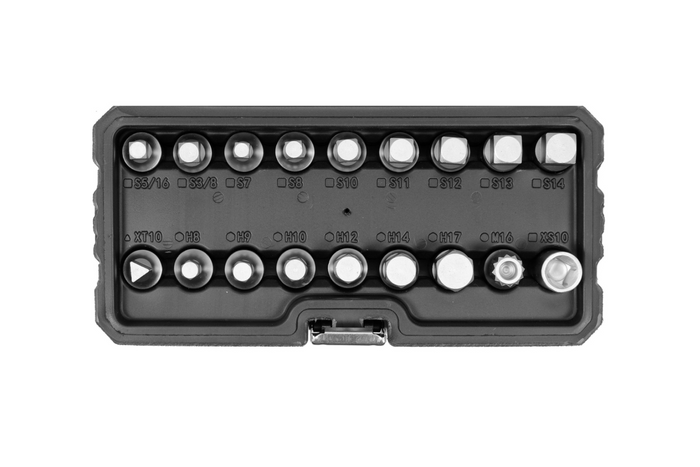 YATO YT-05991 oljepluggnyckelsats 18 hylsor