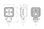 WAŚ 2243 W267 LED-säkerhetslampa, blå varningslampa