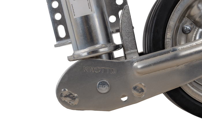 KNOTT ATK60 förstärkt stödhjul med handtag 350kg 60mm 785-1020mm
