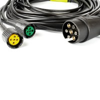 MANTES elinstallation släpkablar 5,3 m 7-stifts pluggbajonetter 2x 5-stift