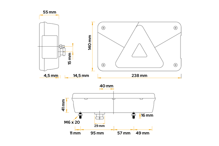 ASPÖCK Multipoint V baklykta, 7 funktioner, vänster